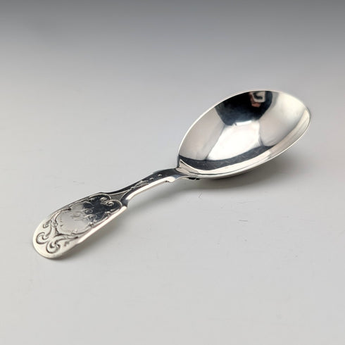 19 世紀中葉英國古董純銀茶盒湯匙 Reid&Sons